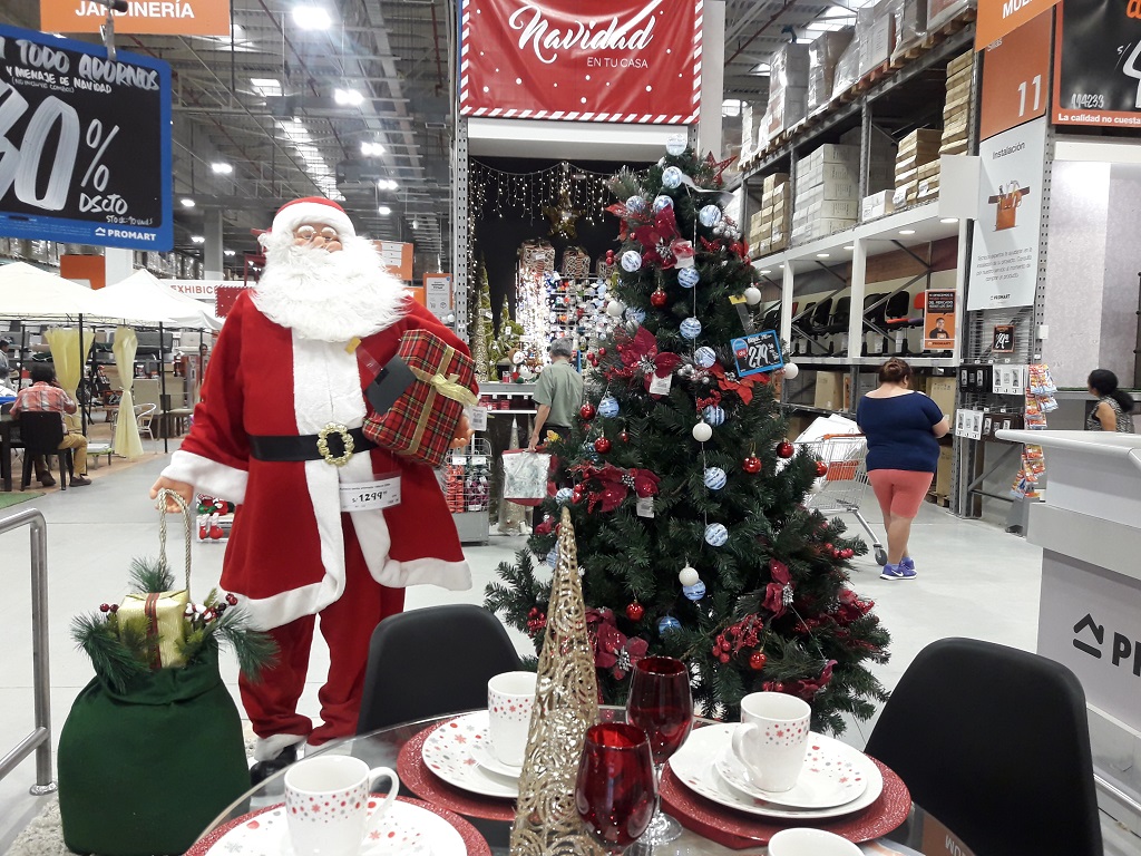Artículos de Navidad en centros comerciales