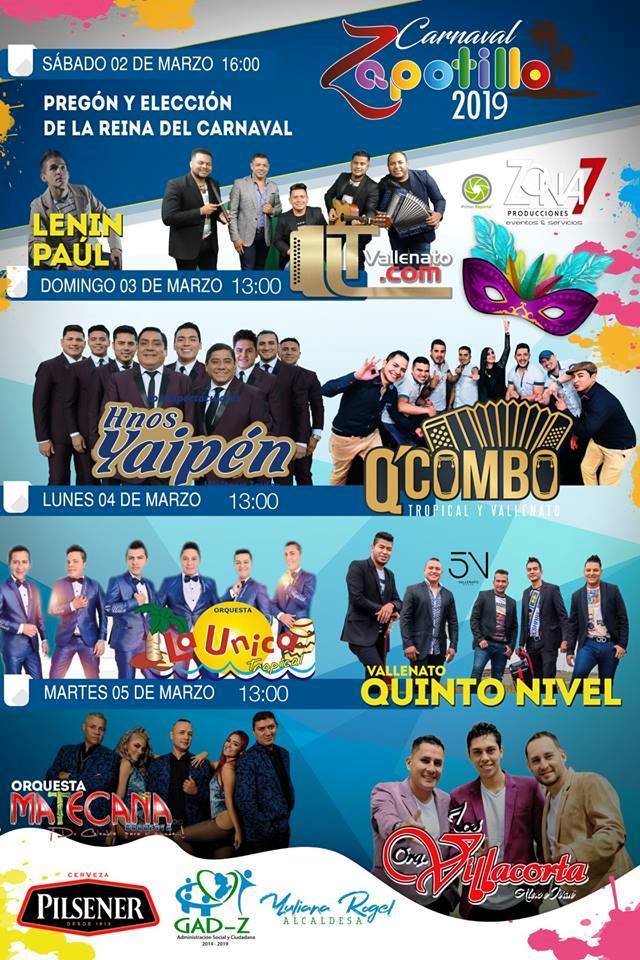 Programa carnaval de Zapotillo 2019