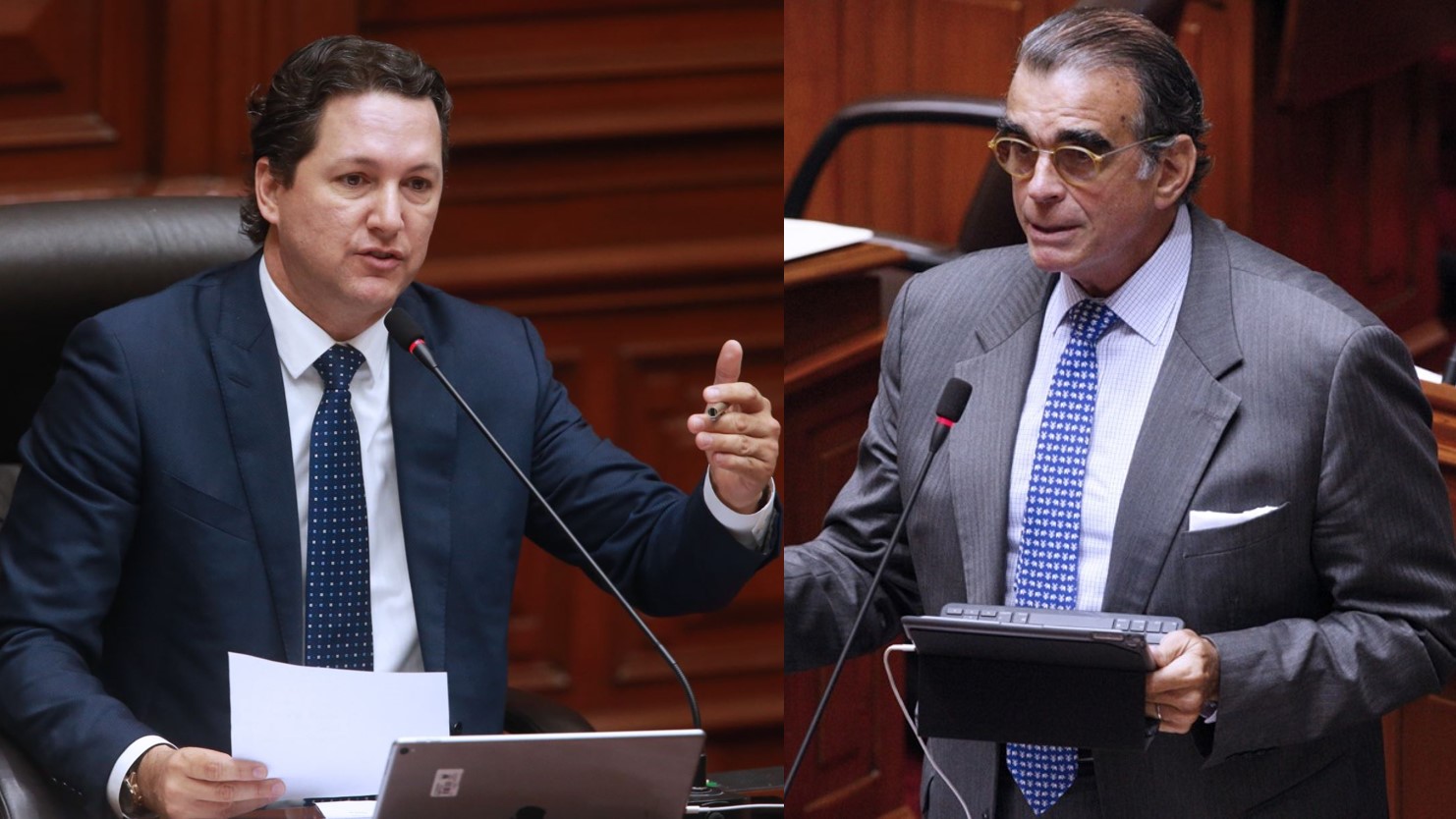 Daniel Salaverry Villa y Pedro Oleachea compiten por presidencia del Congreso