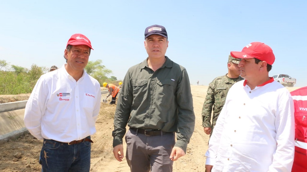 Salvador del Solar y Edgar Quispe verifican trabajos de reconstrucción