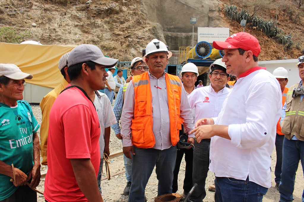 Realizan visita de trabajo a tunel de trasvase del Alto Piura en Huancabamba