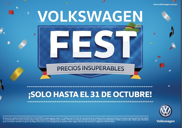 Campaña Volkswagen Fest para adquirir vehículos de la marca llega a nivel nacional 
