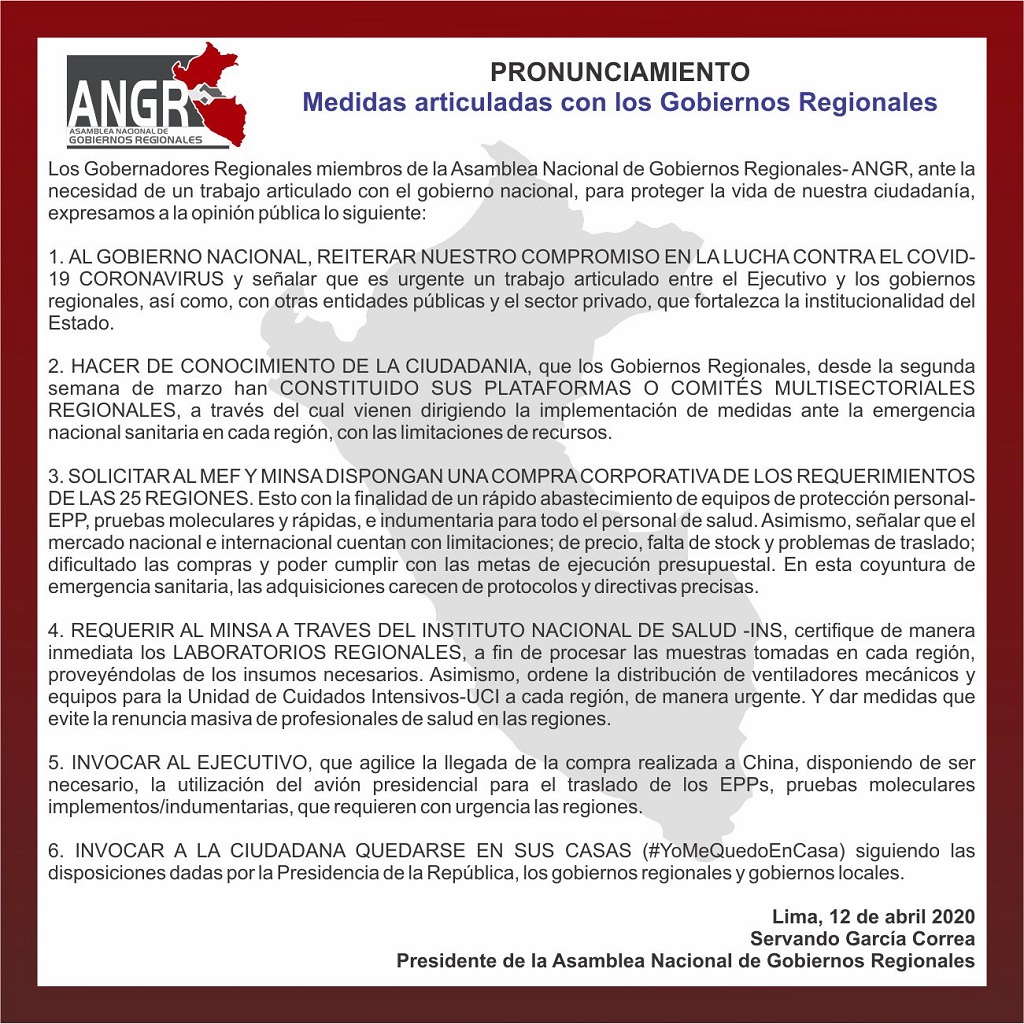 Pronunciamiento ANGR1
