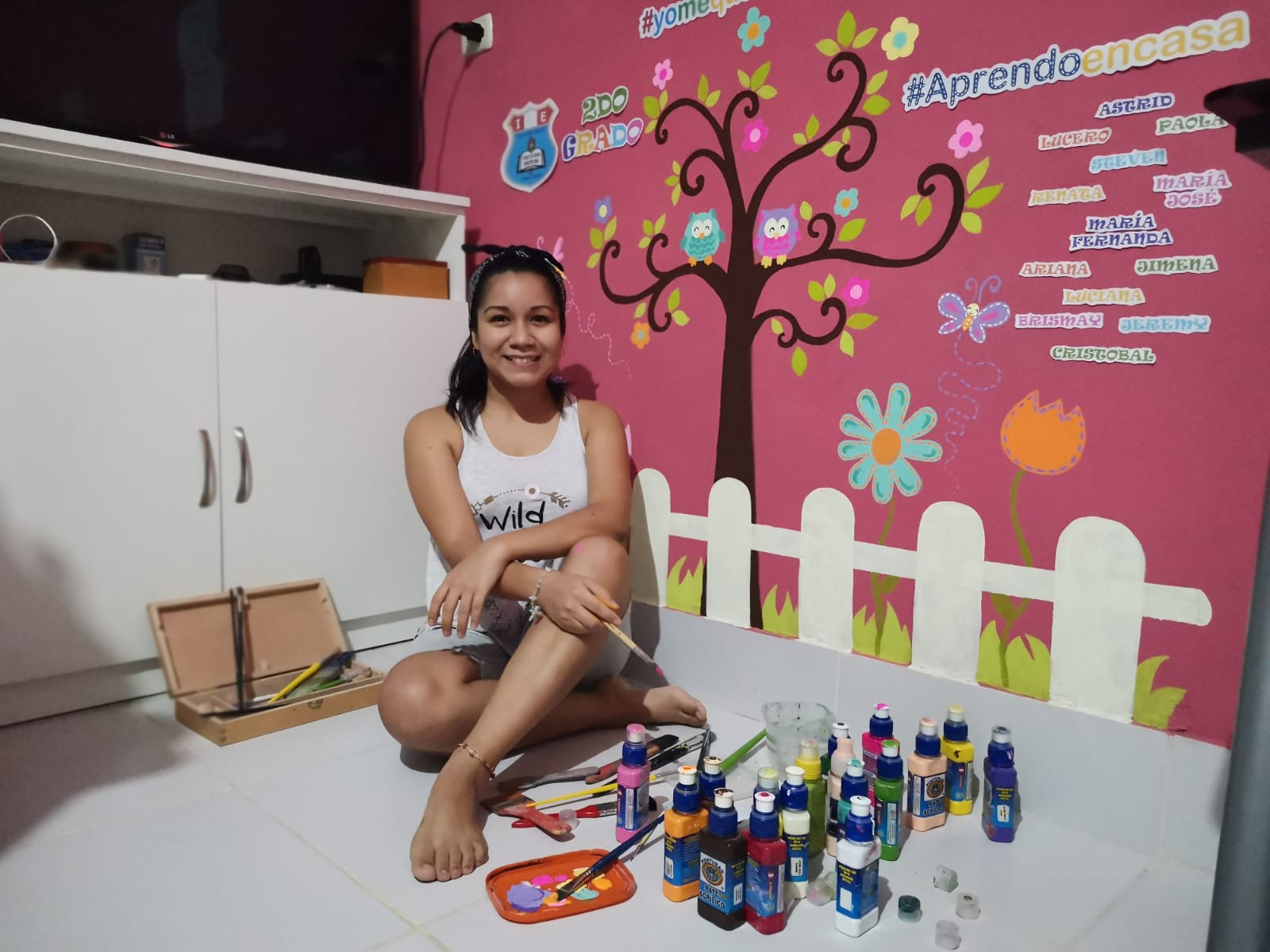 Prof. Melina Quinteros Azcárate y  espacio denominado “El Rincón Educativo”