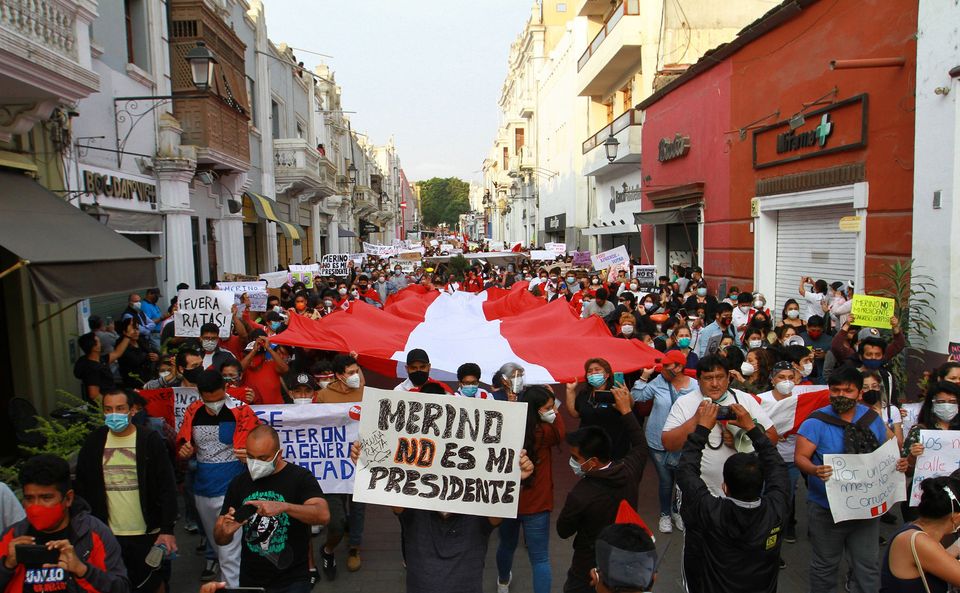 Protestas contra gobierno de facto | Fotografía Jaime Mendoza Ruiz
