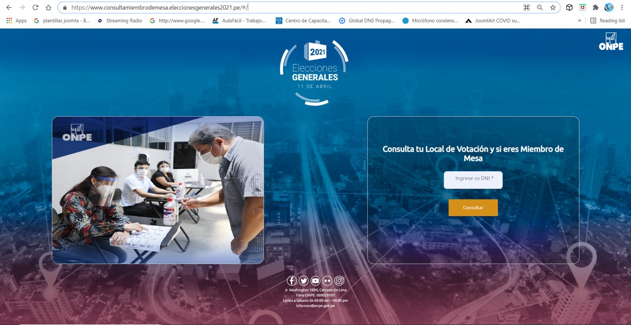 Consulta Aqui Tu Local De Votacion Y Si Eres Miembro De Mesa Para Elecciones Generales 2021