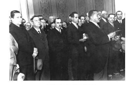 El Alcalde Jacinto Vargas Ladines, y la comitiva que llevo al Presidente Leguía, la gratitud de los sullaneros.