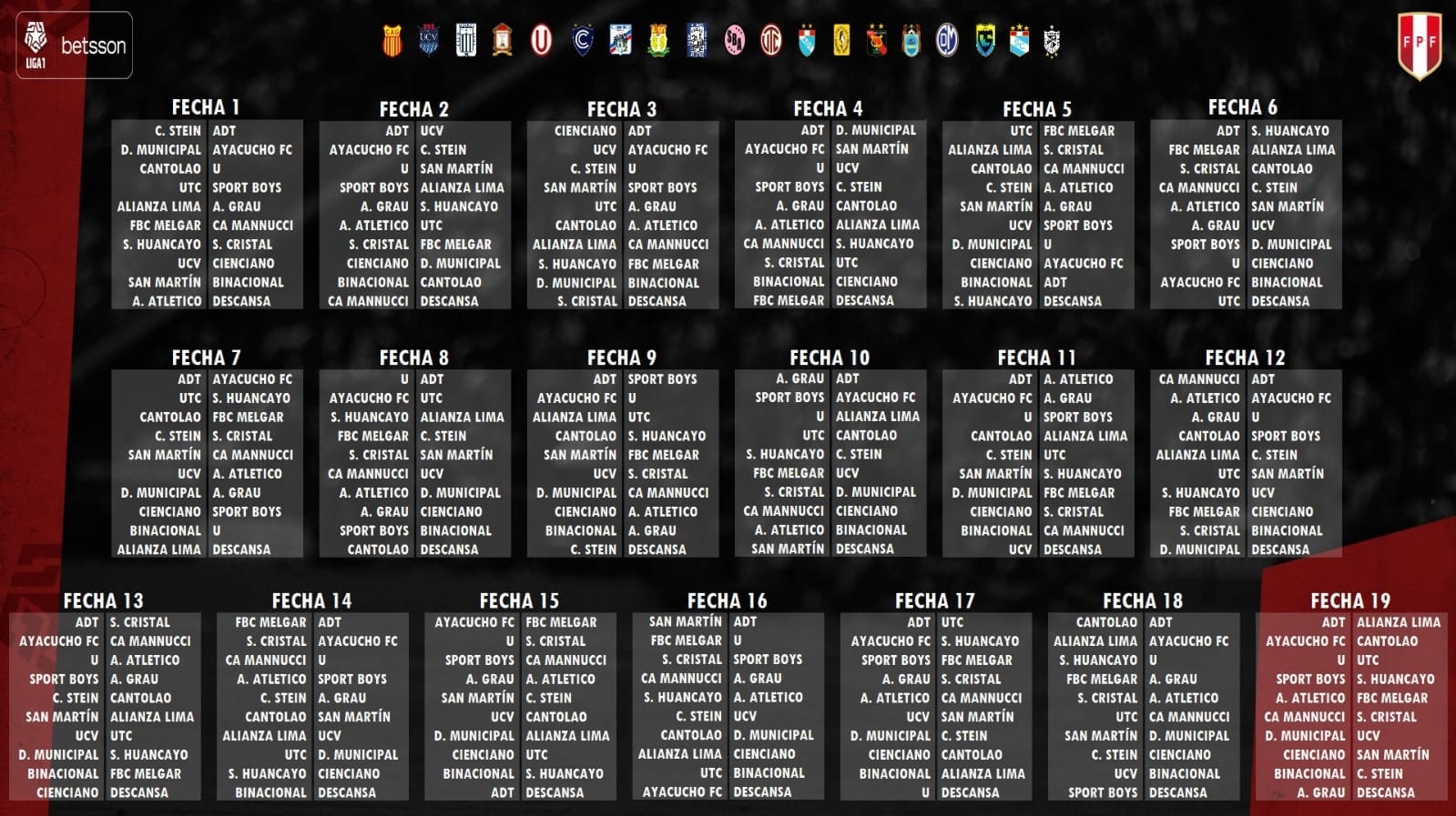 Fixture Liga 1 2022