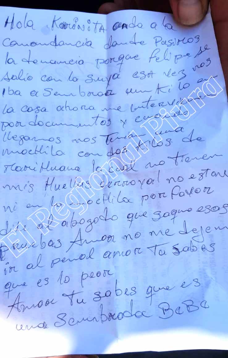 Carta de El Suco
