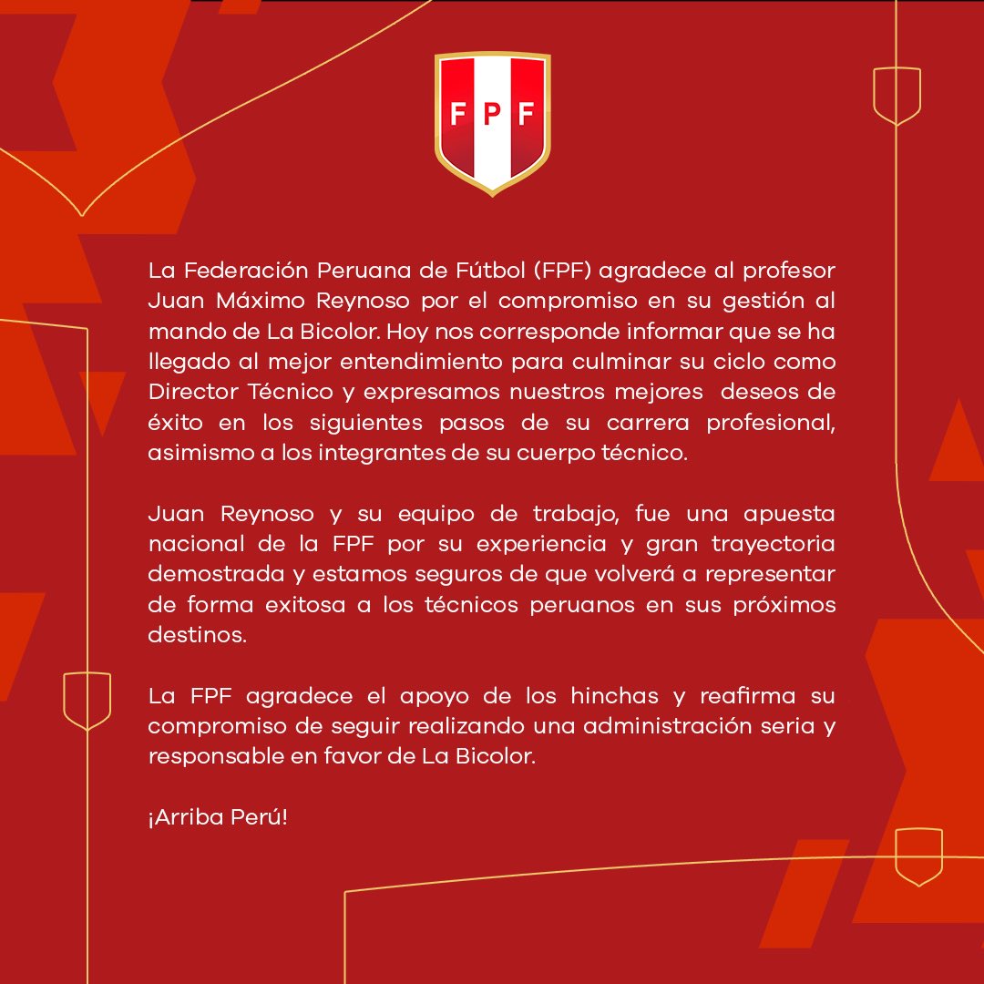 Comunicado Juan Reynoso