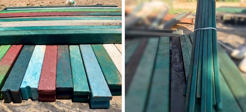 Madera plastica pueden ser usadas como vigas en un proceso constructivo